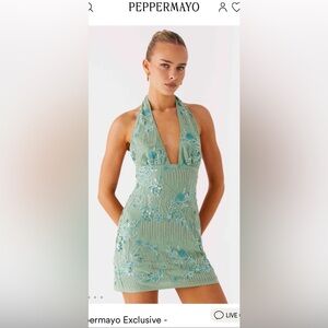 Peppermayo Monet Beaded Mini Dress